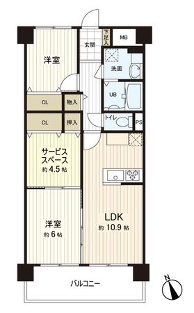 桜川グリーンコーポラス 間取図(平面図) 間取図(平面図)