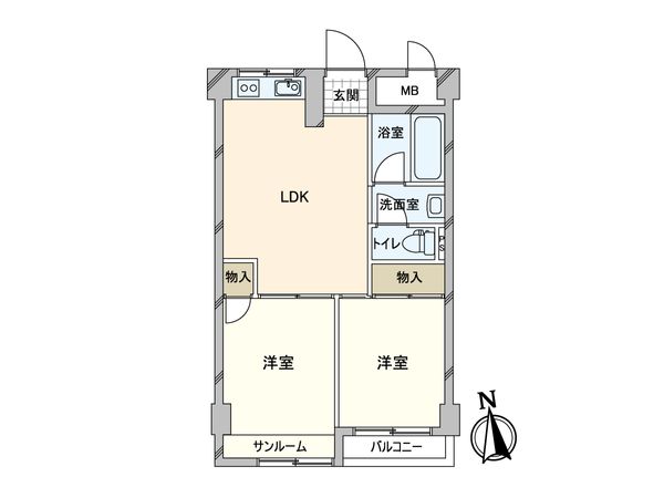 シャンティ九条 間取図(平面図)