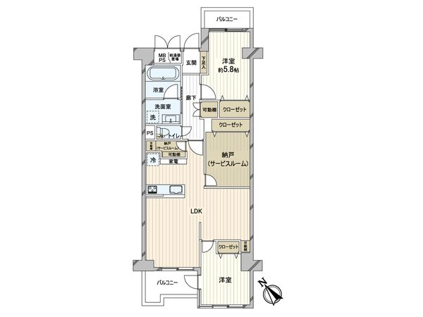 近鉄南港ガーデンハイツ 21号棟 間取図(平面図)