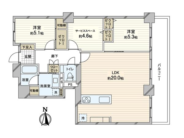 リバーカントリーガーデン京橋 間取図(平面図)