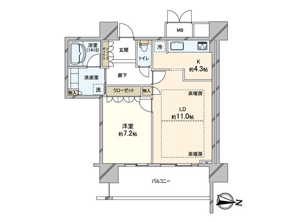 ローレルタワー梅田 間取図(平面図)