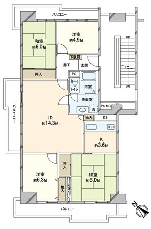 南港フローラルハイツ 22号棟 間取図(平面図) 南港フローラルハイツ 22号棟 間取図(平面図)