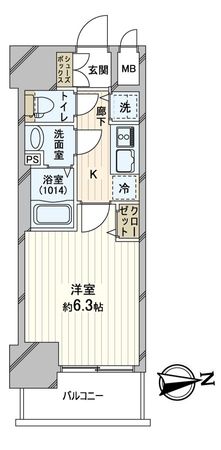 プレサンス難波ヴィータ 間取図(平面図) 間取図(平面図)