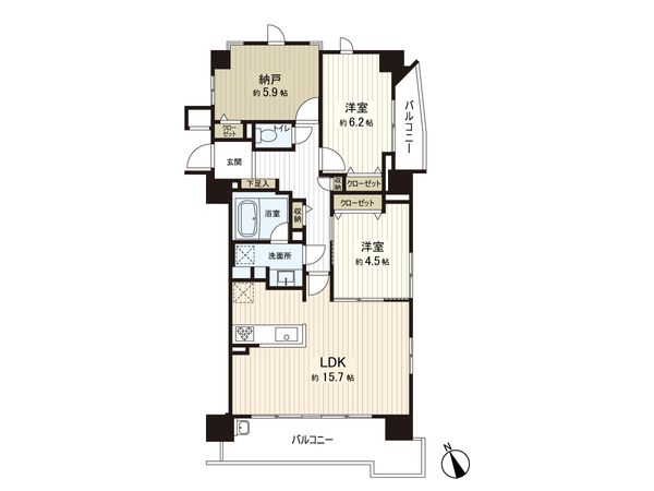 パークプラザなんば 間取図(平面図) パークプラザなんば 間取図(平面図)
