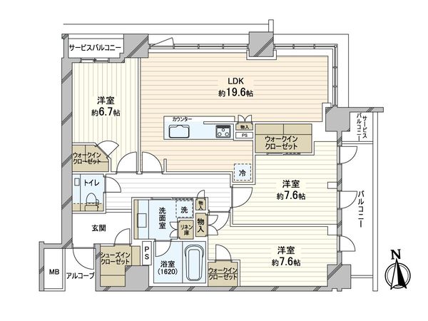 シエリアタワー大阪堀江 間取図(平面図) シエリアタワー大阪堀江 間取図(平面図)