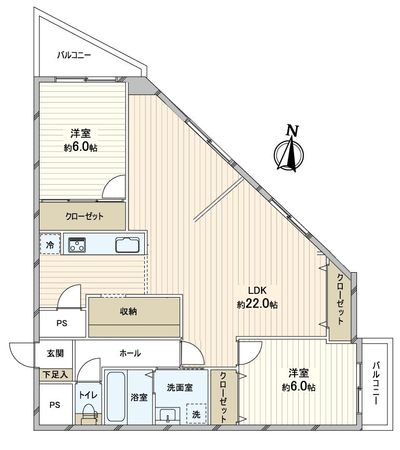 プライムハイツ阿波座 間取図(平面図) 間取図(平面図)