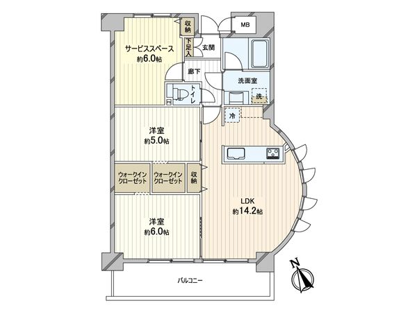サンコーヴァンテアン三軒家東 間取図(平面図)