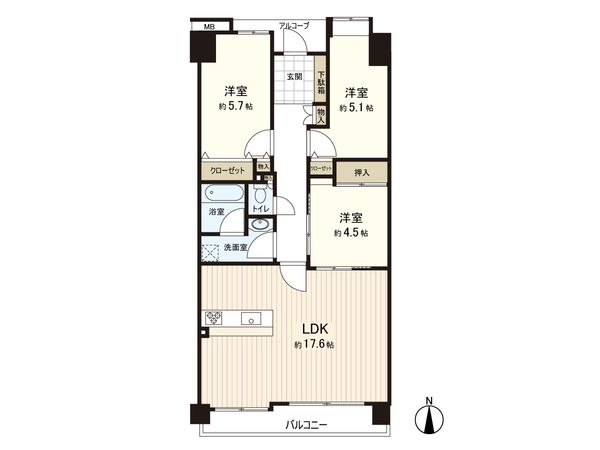 ロイヤルメドゥ東心斎橋 間取図(平面図)