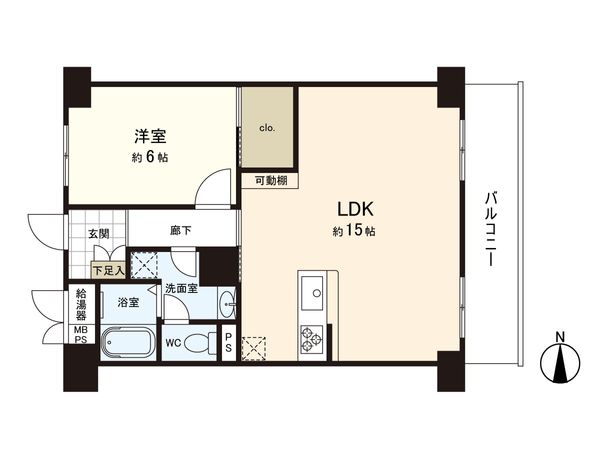 南堀江第二スカイハイツ 間取図(平面図)