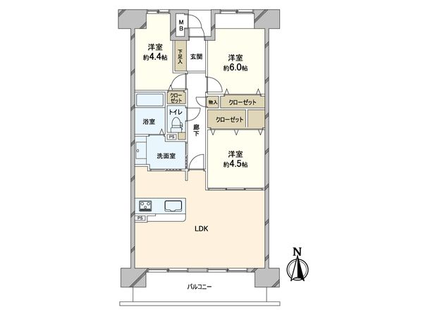 ローレルコート堀江公園 間取図(平面図)