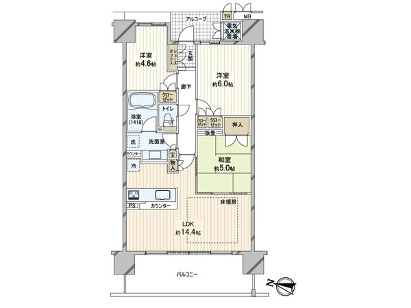 西九条アーバンコンフォート 間取図(平面図)