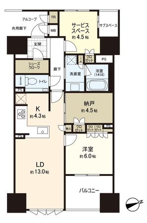 グランドメゾン北堀江レジデンス 間取図(平面図) グランドメゾン北堀江レジデンス 間取図(平面図)