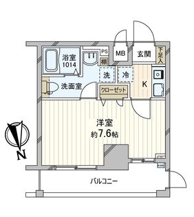 エスリード北浜 間取図(平面図)