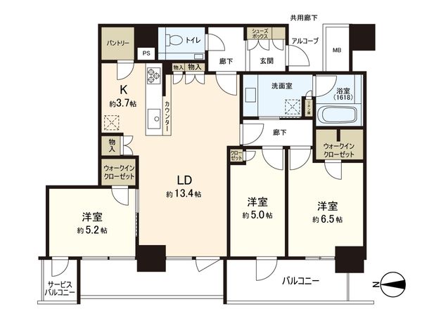 シエリアタワー大阪堀江 間取図(平面図) シエリアタワー大阪堀江 間取図(平面図)