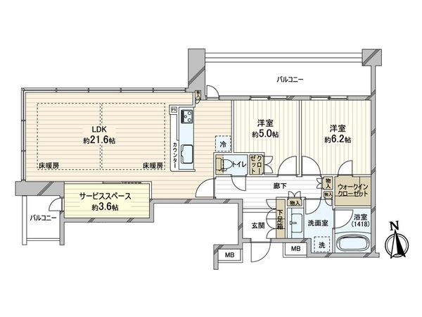 ジオタワー南堀江 間取図(平面図) ジオタワー南堀江 間取図(平面図)