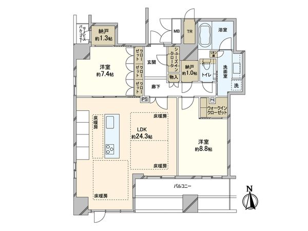 ローレルタワー心斎橋 間取図(平面図) 間取図(平面図)