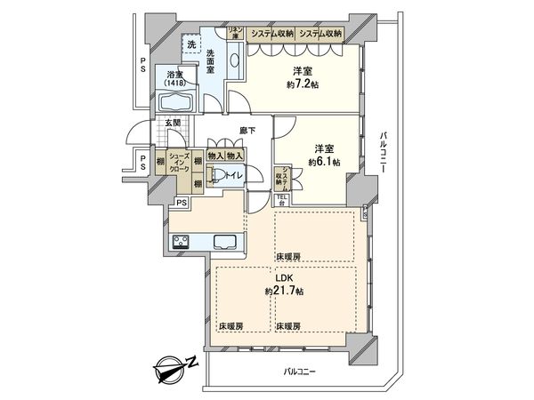 ルネッサなんばタワー 間取図(平面図) ルネッサなんばタワー 間取図(平面図)