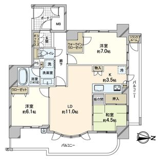 アリスト豊中少路 間取図(平面図)