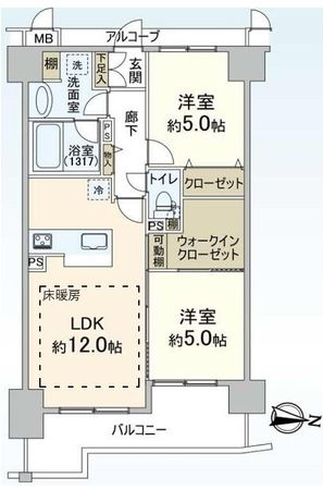 エスリード森ノ宮第三 間取図(平面図)