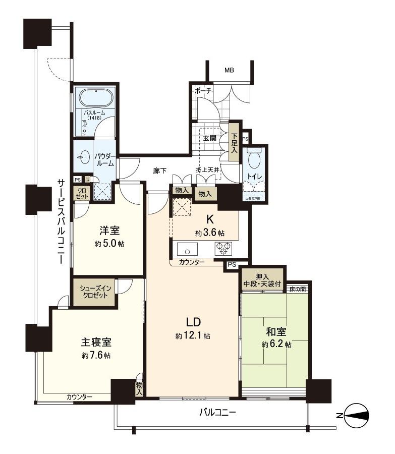 シティタワー堀江 間取図(平面図) 間取図(平面図)
