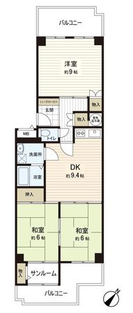 エバーグリーンポートタウン 11号棟 間取図(平面図) 間取図(平面図)