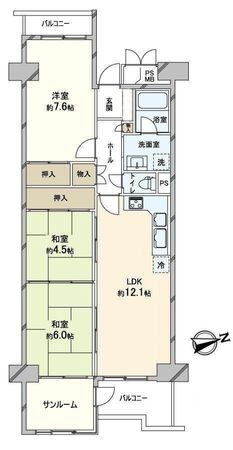 近鉄南港ガーデンハイツ 24号棟 間取図(平面図) 近鉄南港ガーデンハイツ 24号棟 間取図(平面図)