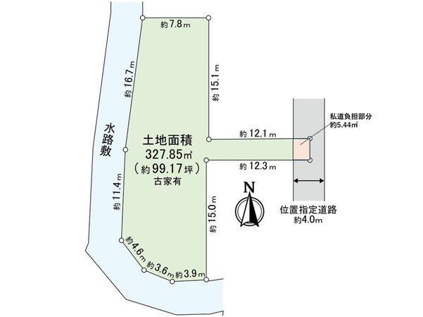 尼崎市東園田町3丁目 土地 区画図 区画図