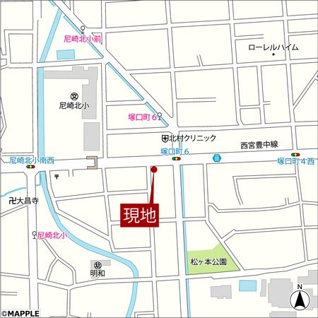 尼崎市塚口町6丁目 土地 区画図 区画図