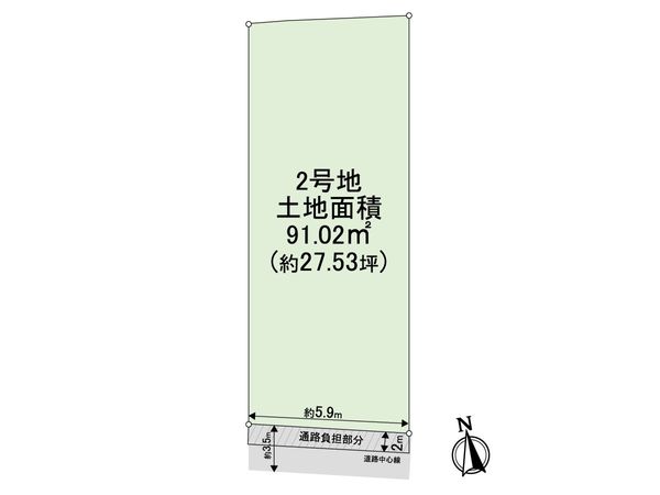 尼崎市上ノ島町1丁目 2号地 区画図