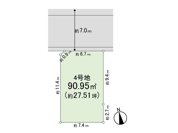 尼崎市若王寺2丁目 4号地 区画図 尼崎市若王寺2丁目 4号地 区画図