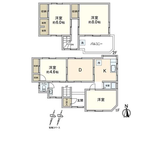 尼崎市大島一丁目中古戸建 間取図(平面図) 尼崎市大島一丁目中古戸建 間取図(平面図)