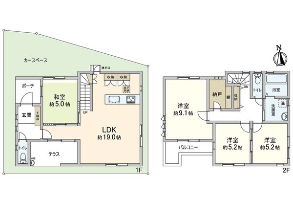尼崎市東園田町3丁目 戸建 間取図(平面図)