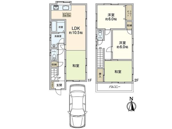 尼崎市南清水 戸建 間取図(平面図) 尼崎市南清水 戸建 間取図(平面図)