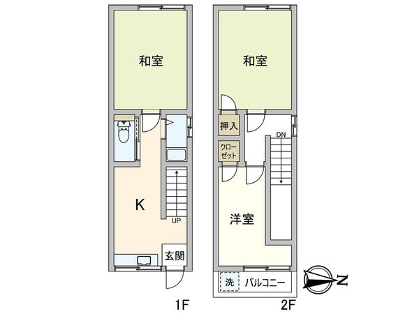 尼崎市三反田町2丁目テラスハウス 間取図(平面図)