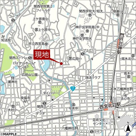 西宮市高座町中古戸建 地図 地図