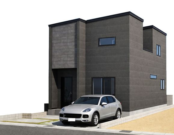 尼崎市東園田町2丁目 新築戸建A号棟 外観パース図