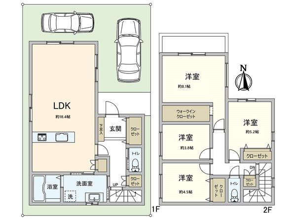 尼崎市大西町3丁目 新築戸建 間取図(平面図)