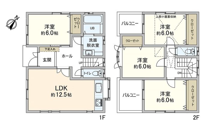 尼崎市食満6丁目 戸建 間取図(平面図)