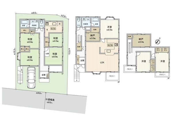 尼崎市尾浜1丁目 戸建 間取図(平面図) 尼崎市尾浜1丁目 戸建 間取図(平面図)