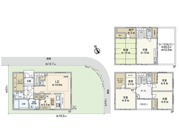 尼崎市塚口町5丁目 戸建 間取図(平面図) 尼崎市塚口町5丁目 戸建 間取図(平面図)