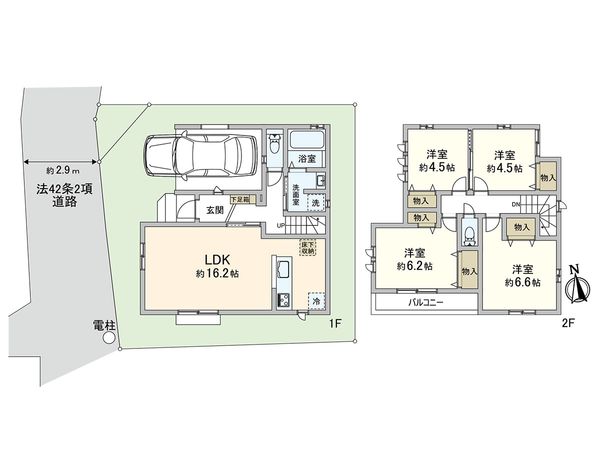 尼崎市食満3丁目 新築戸建 3号棟 間取図(平面図) 尼崎市食満3丁目 新築戸建 3号棟 間取図(平面図)