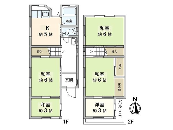尼崎市若王寺1丁目 戸建 間取図(平面図)