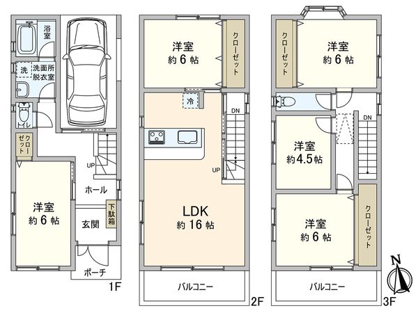 尼崎市東園田町8丁目 戸建 間取図(平面図) 間取図(平面図)