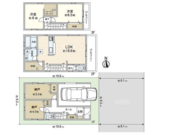 尼崎市南塚口町5丁目 新築戸建 間取図(平面図)