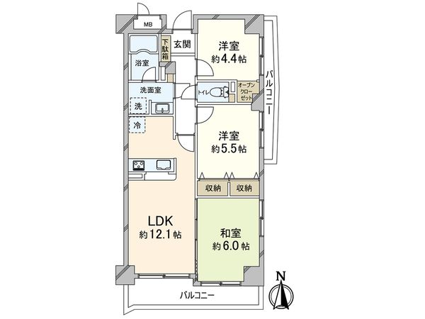 南塚口ガーデンハウス 間取図(平面図) 間取図(平面図)