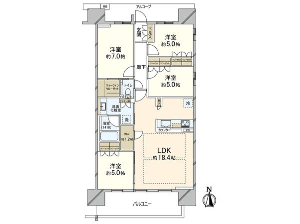 プラウドシティ塚口マークスカイ 間取図(平面図)