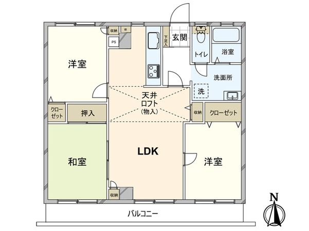 ろうきん尼崎若王寺コーポ 間取図(平面図)