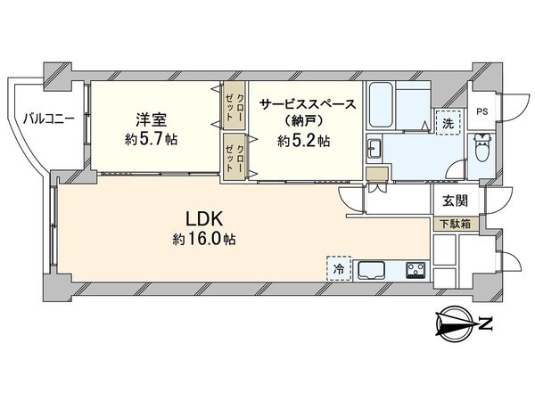 マンション塚口 間取図(平面図)