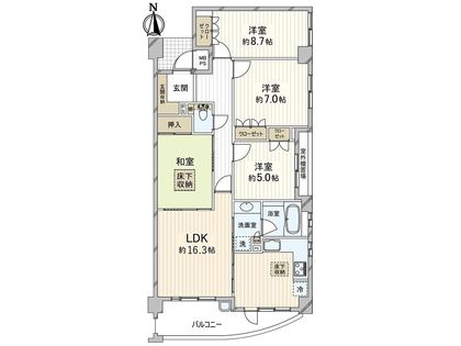 ライオンズステージ塚口町 間取図(平面図)