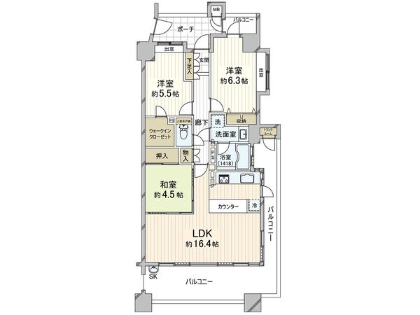 塚口アクシード 間取図(平面図) 塚口アクシード 間取図(平面図)